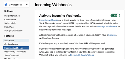 Incoming Webhooks